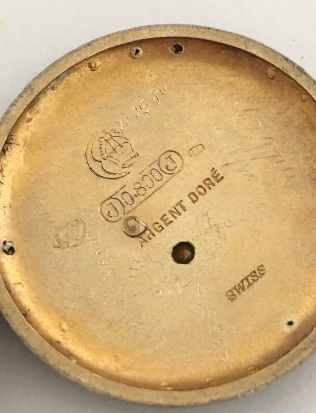 argent dore pocket watch