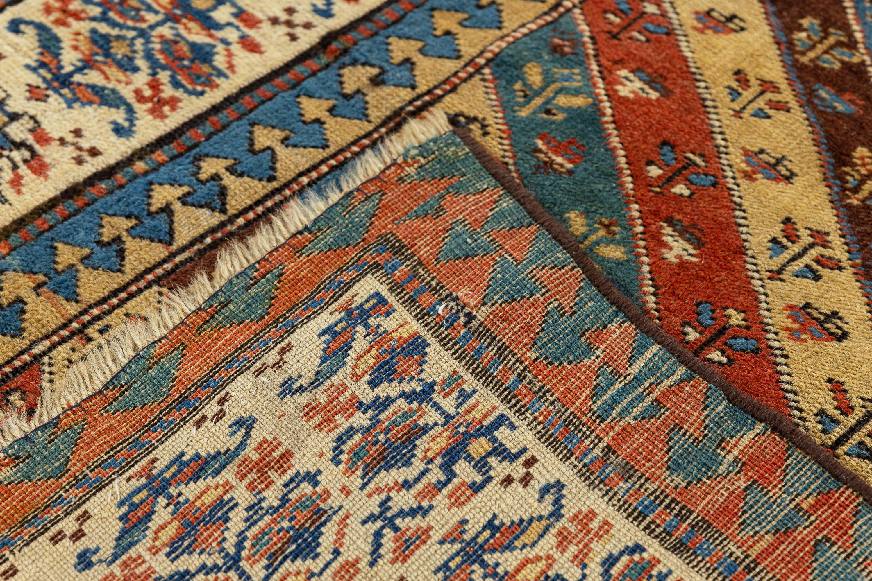 Hand-Knotted Antique Gendje Runner For Sale