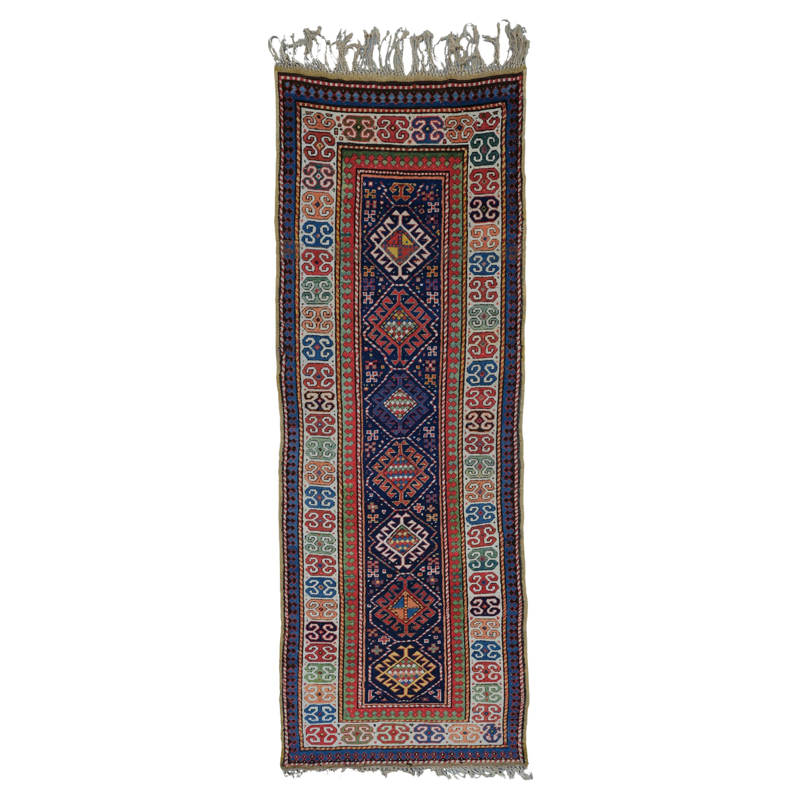 Antique Gendje Runner - 19th Century Caucasian Gendje Runner, Antique Rug