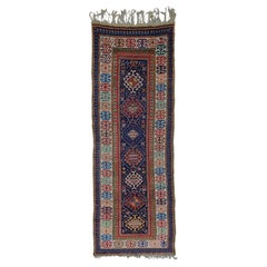 Antiker Gendje-Läufer – kaukasischer Gendje-Läufer des 19. Jahrhunderts, antiker Teppich