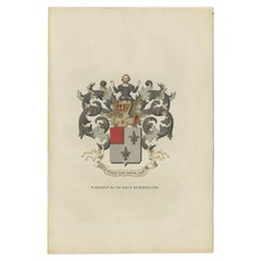 Impression Genealogy ancienne de la famille "D'Arschot dit de Dieve de Rotselaer" 1862