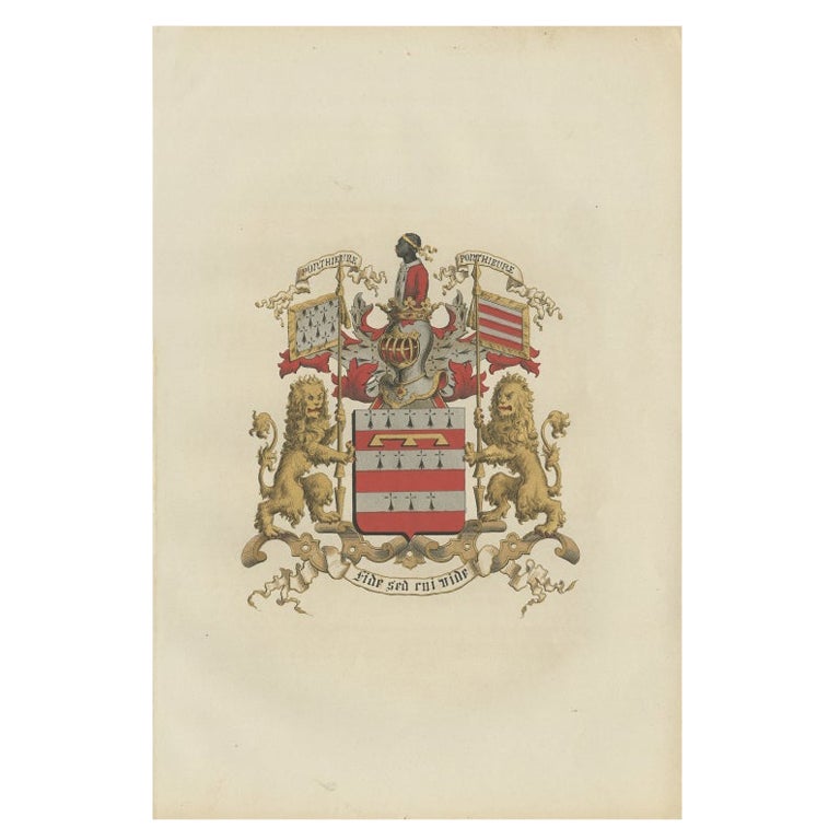 Impression Genealogy ancienne de la famille « Phonthieure de Berlaere », 1862