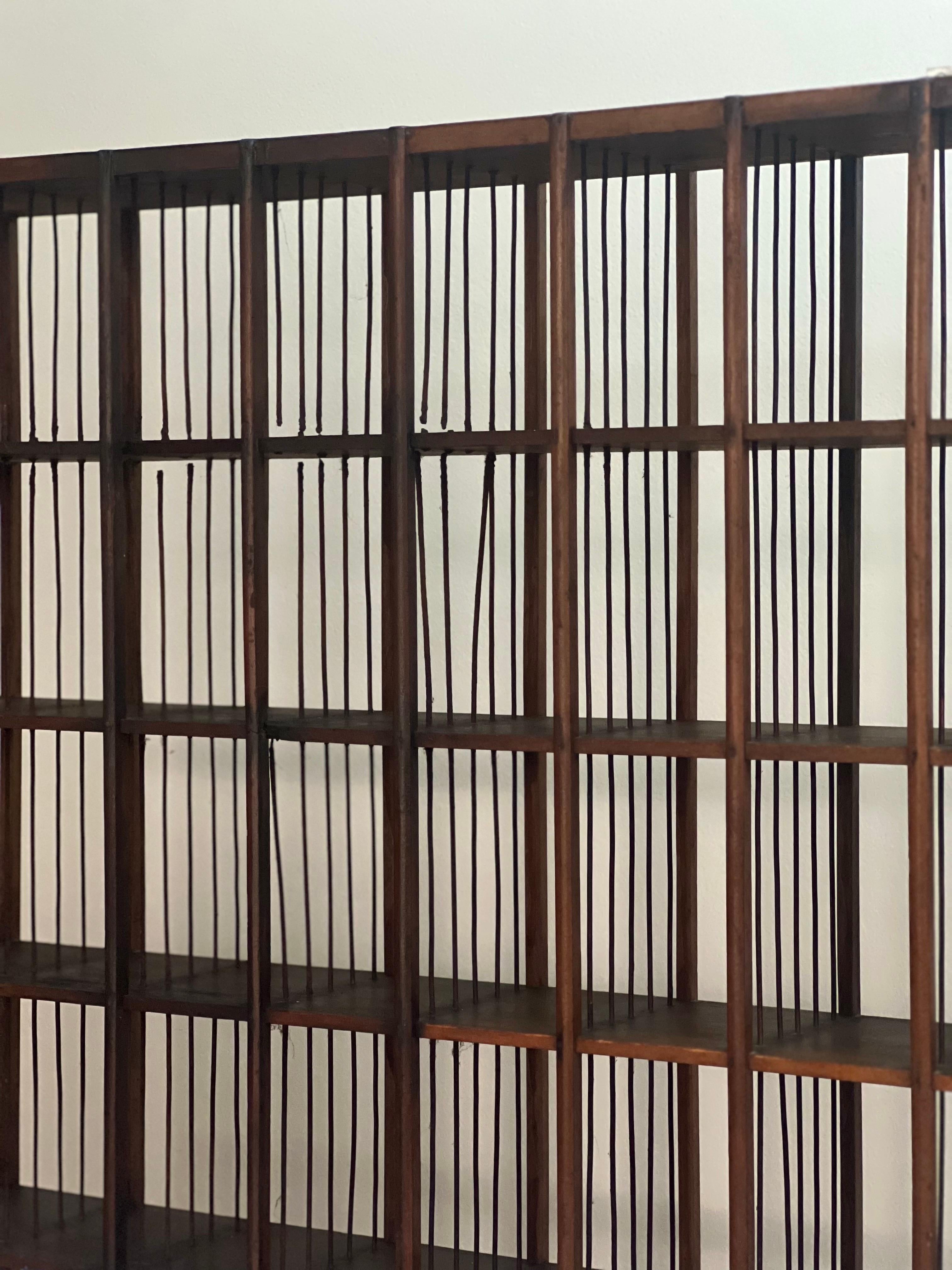 Antique General Store or Apothecary Cubby Cabinet Shelves with 50 Compartments 5
