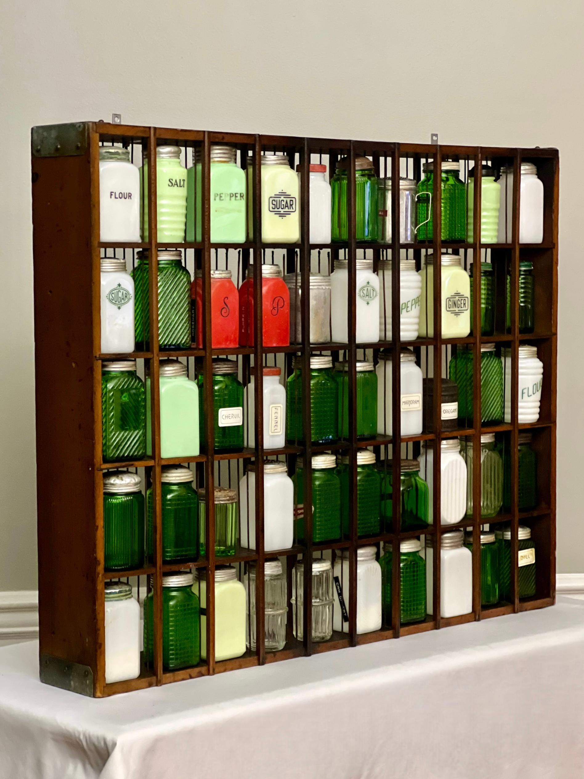 Antique General Store or Apothecary Cubby Cabinet Shelves with 50 Compartments For Sale 6