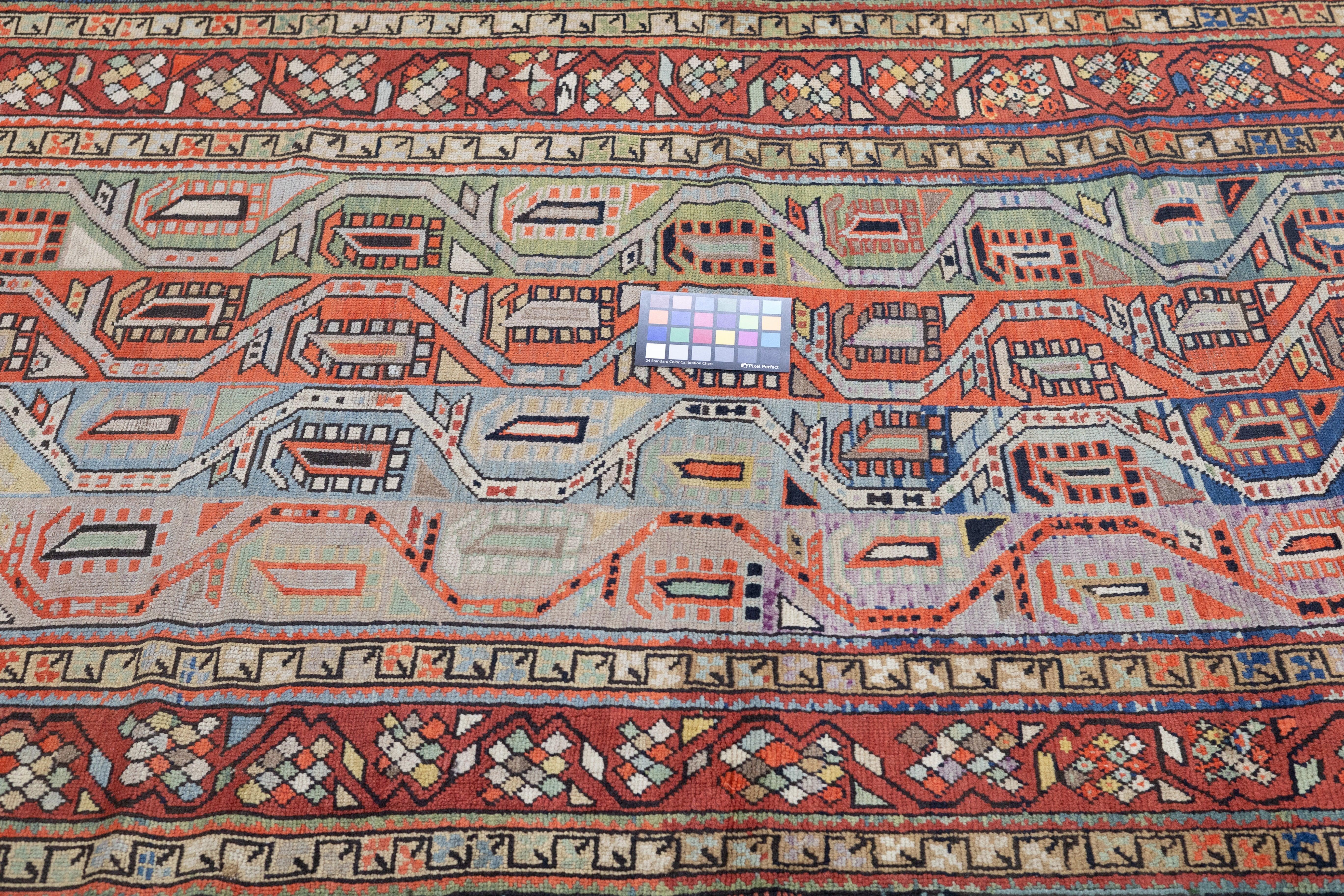 Alfombra antigua Genje Kazak 3'11'' x 11'1'' en venta 3