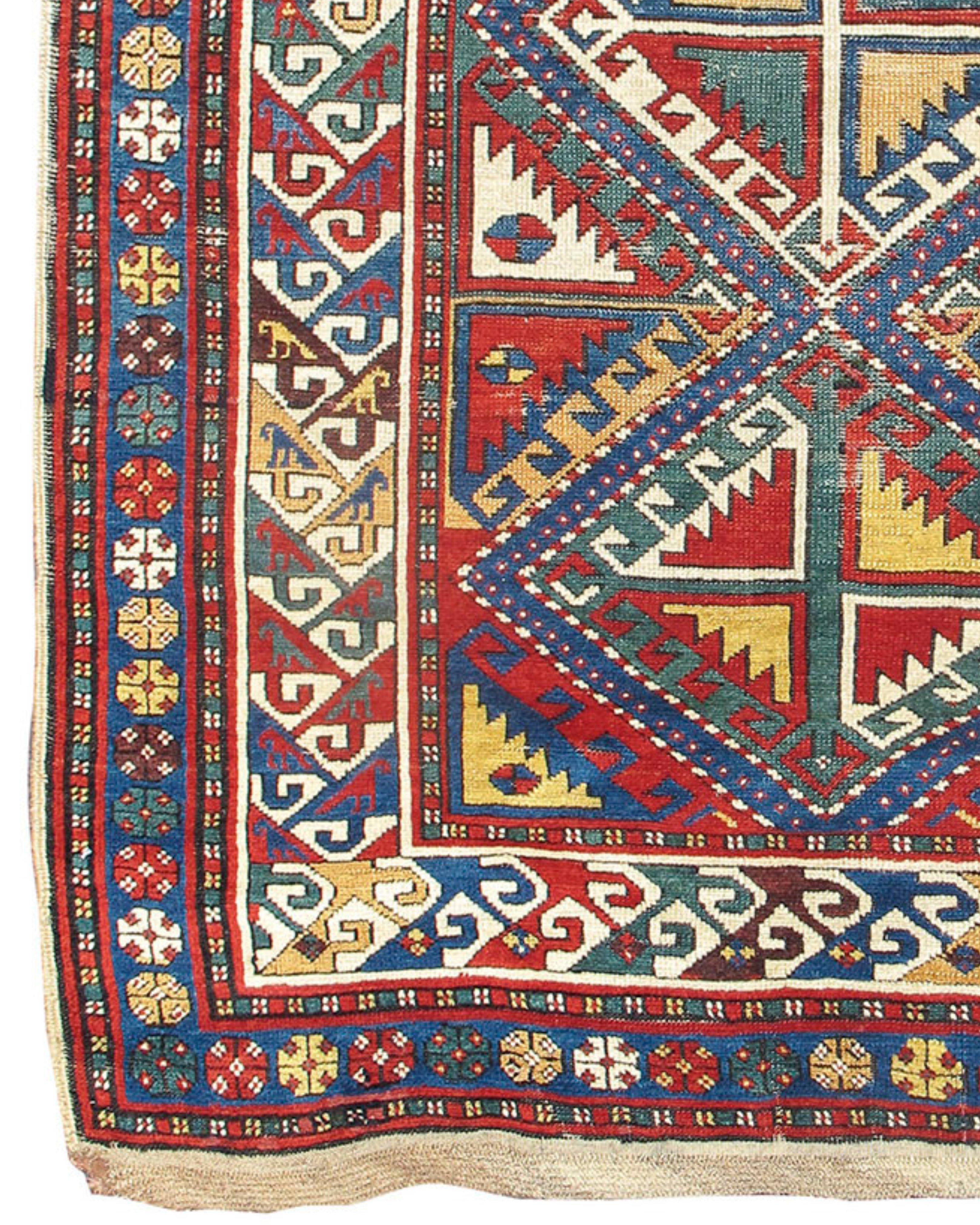 Antique Persian Genje Rug, 19th Century In Good Condition For Sale In San Francisco, CA