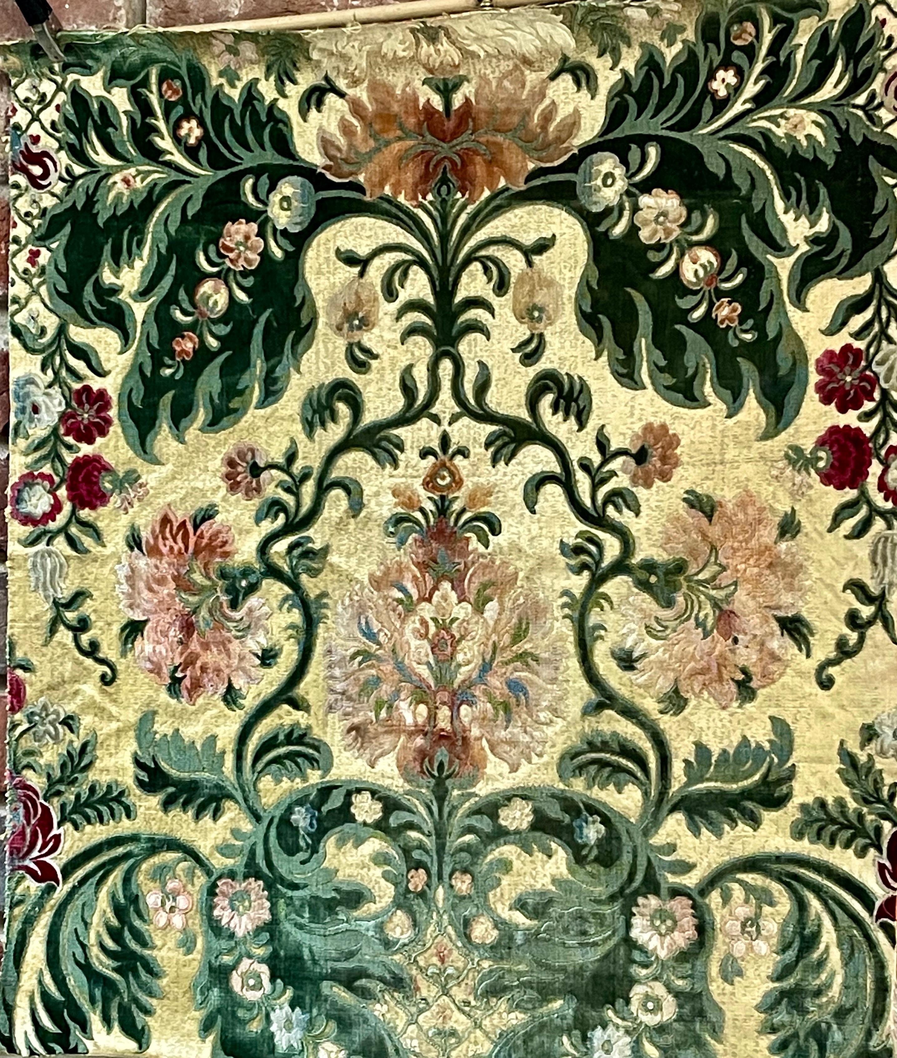 Tissé à la main Panneau de velours antique Genoa Cisele