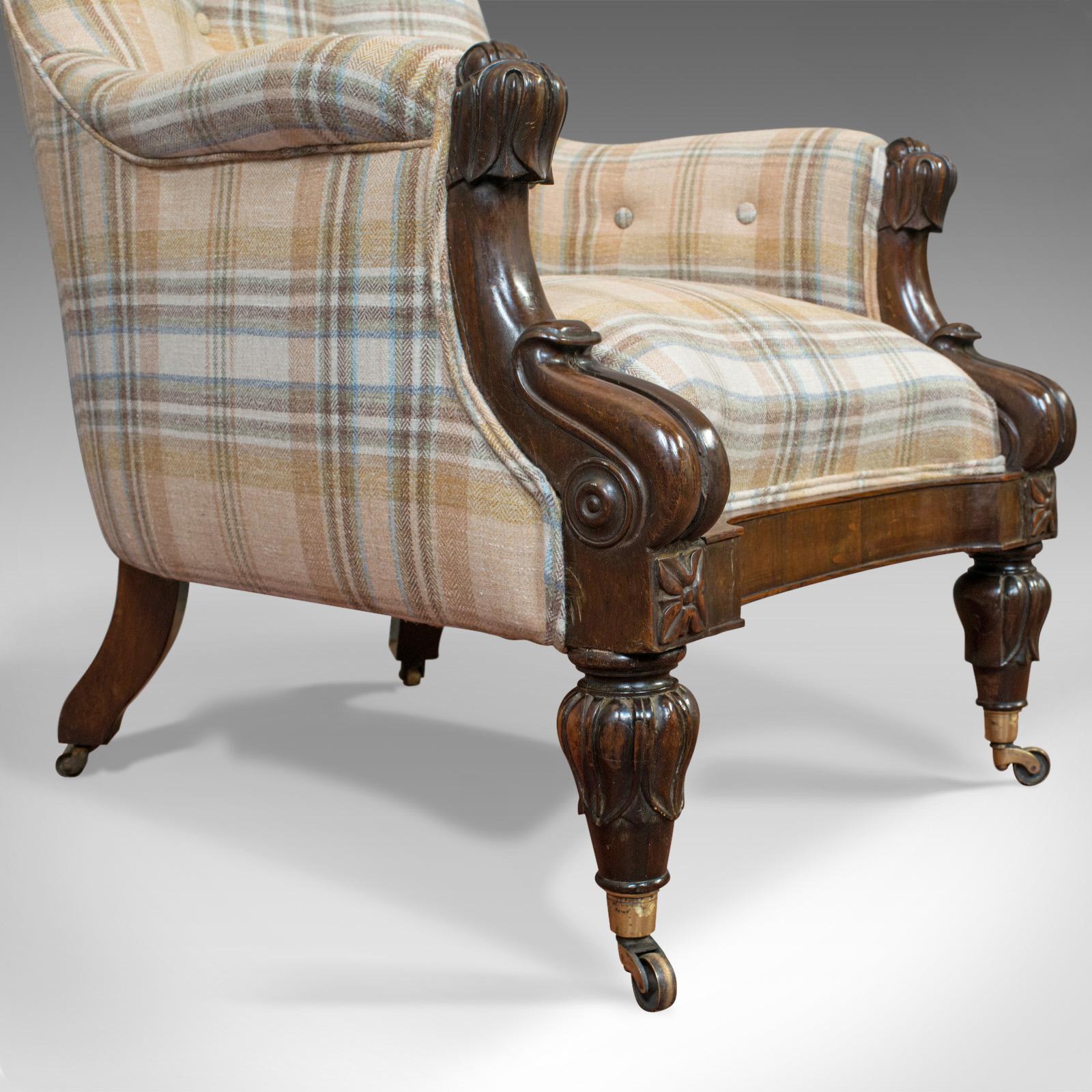 Antique Gentleman's Armchair, Rosewood, Fireside, Club Chair, William IV 3
