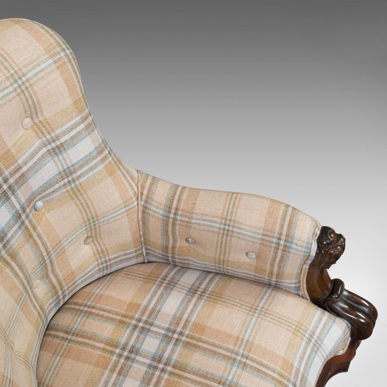19th Century Antique Gentleman's Armchair, Rosewood, Fireside, Club Chair, William IV