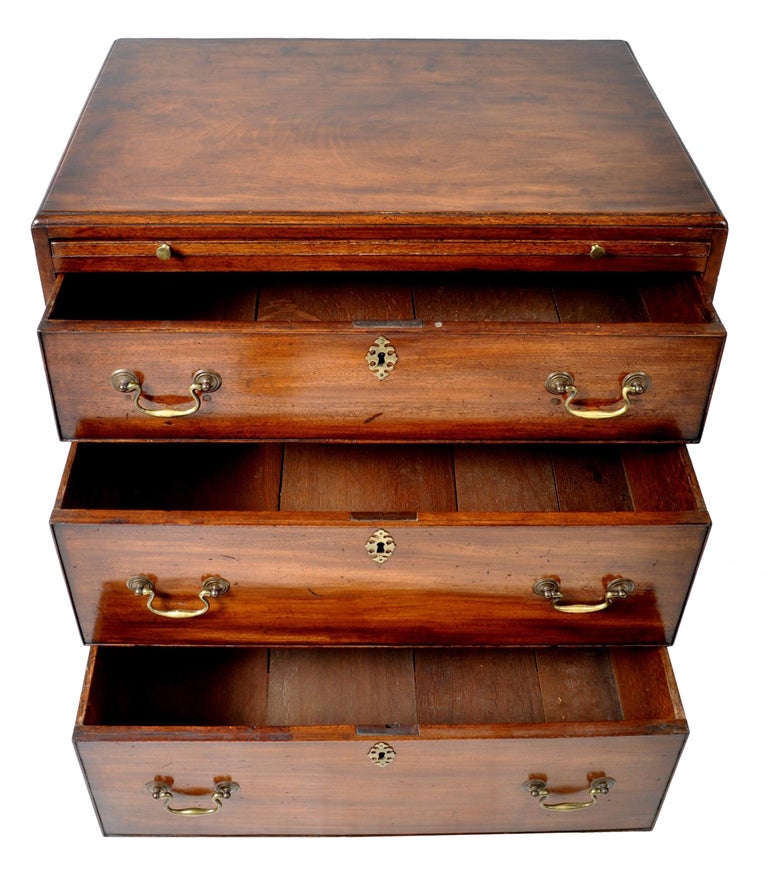 Antique Gentleman's Bachelor's Mahogany Chest of Drawers