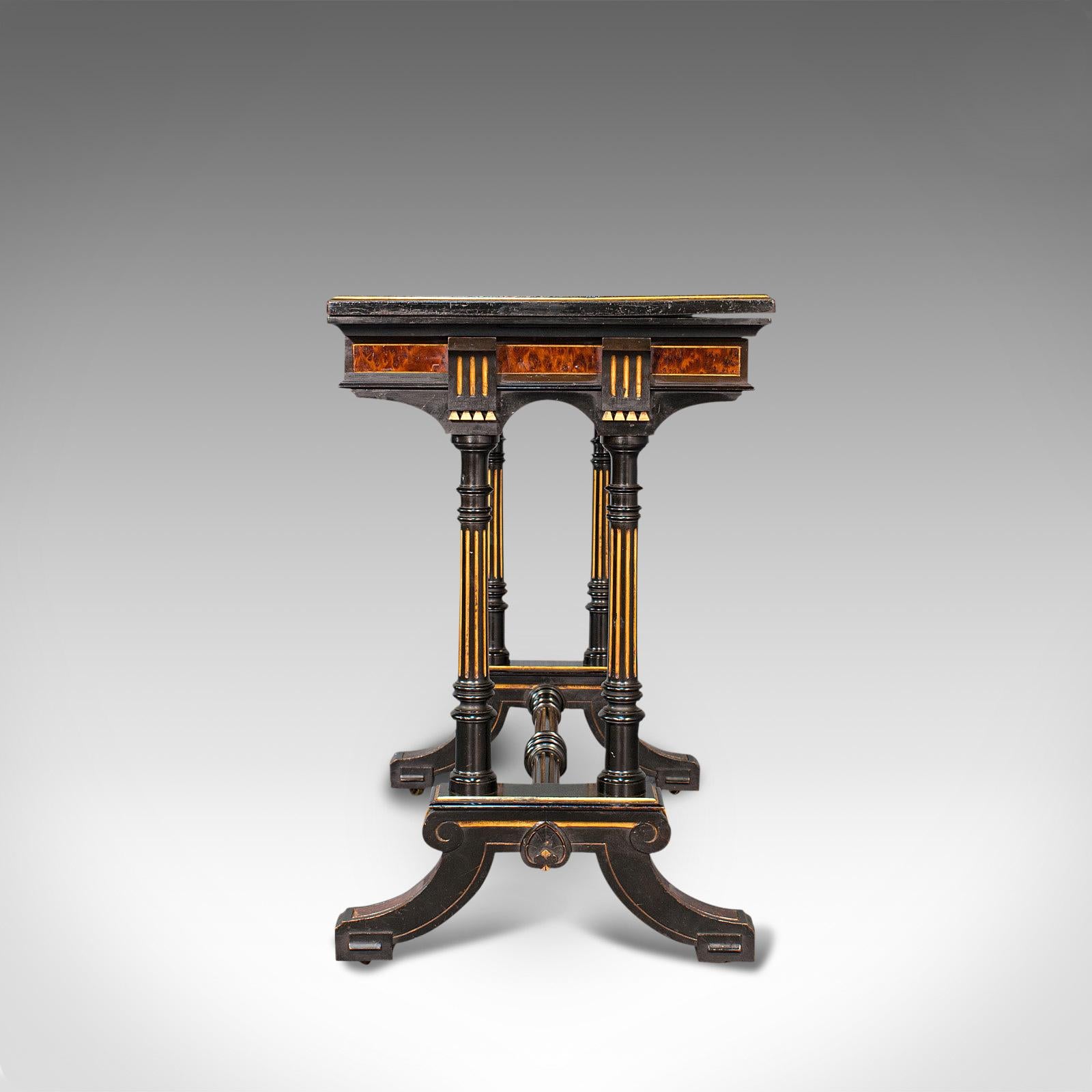 Ebonized Antique Card Table, Ebonised, Games, Gillow & Co, Aesthetic Period, Circa 1875