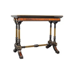 Antique Card Table, Ebonised, Games, Gillow & Co, Aesthetic Period, Circa 1875