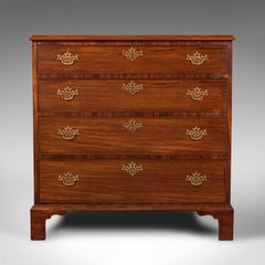 Antique Gentleman's Chest of Drawers, English, Mahogany, Bedroom, Georgian, 1800