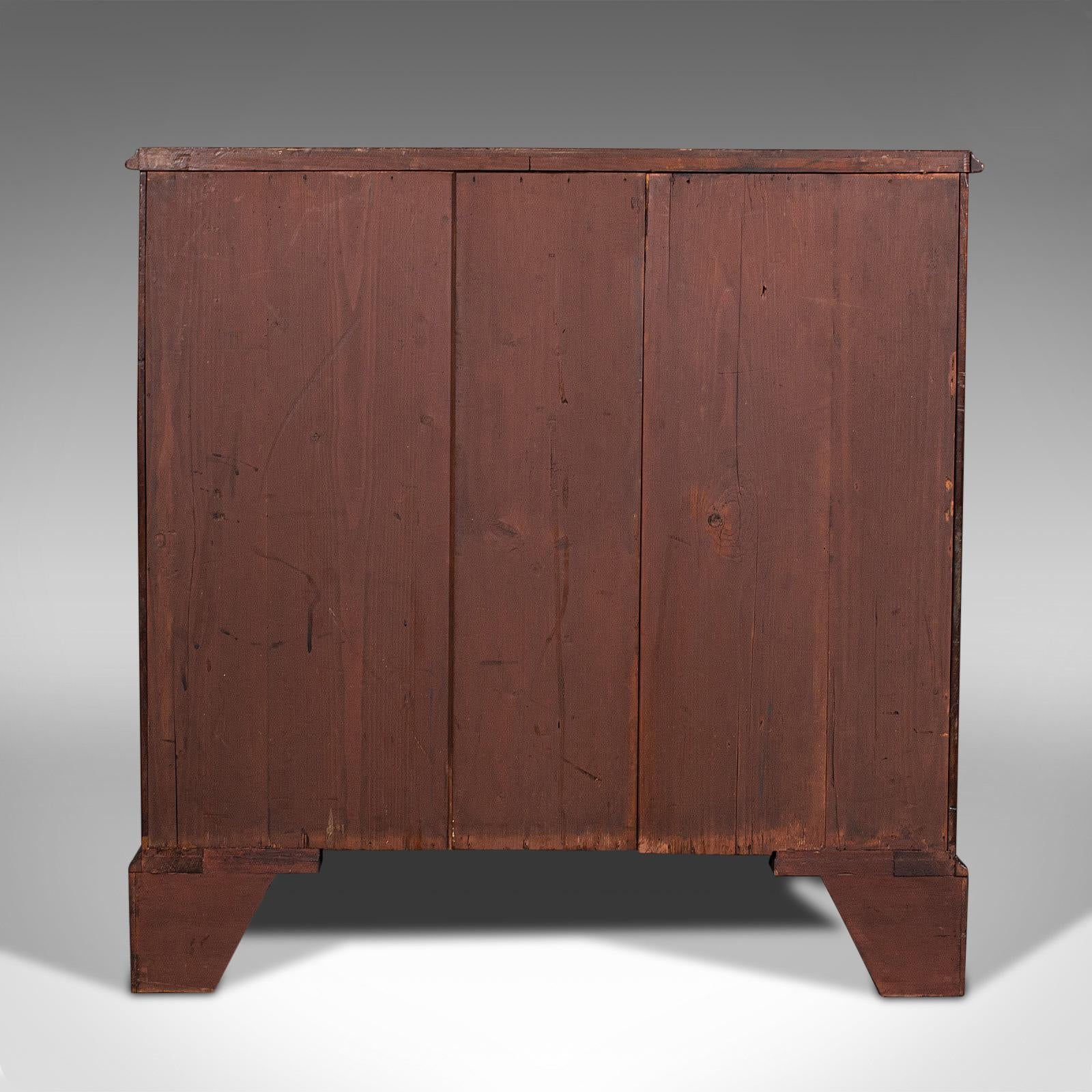 British Antique Gentleman's Chest of Drawers, English, Mahogany, Bedroom, Georgian, 1800 For Sale