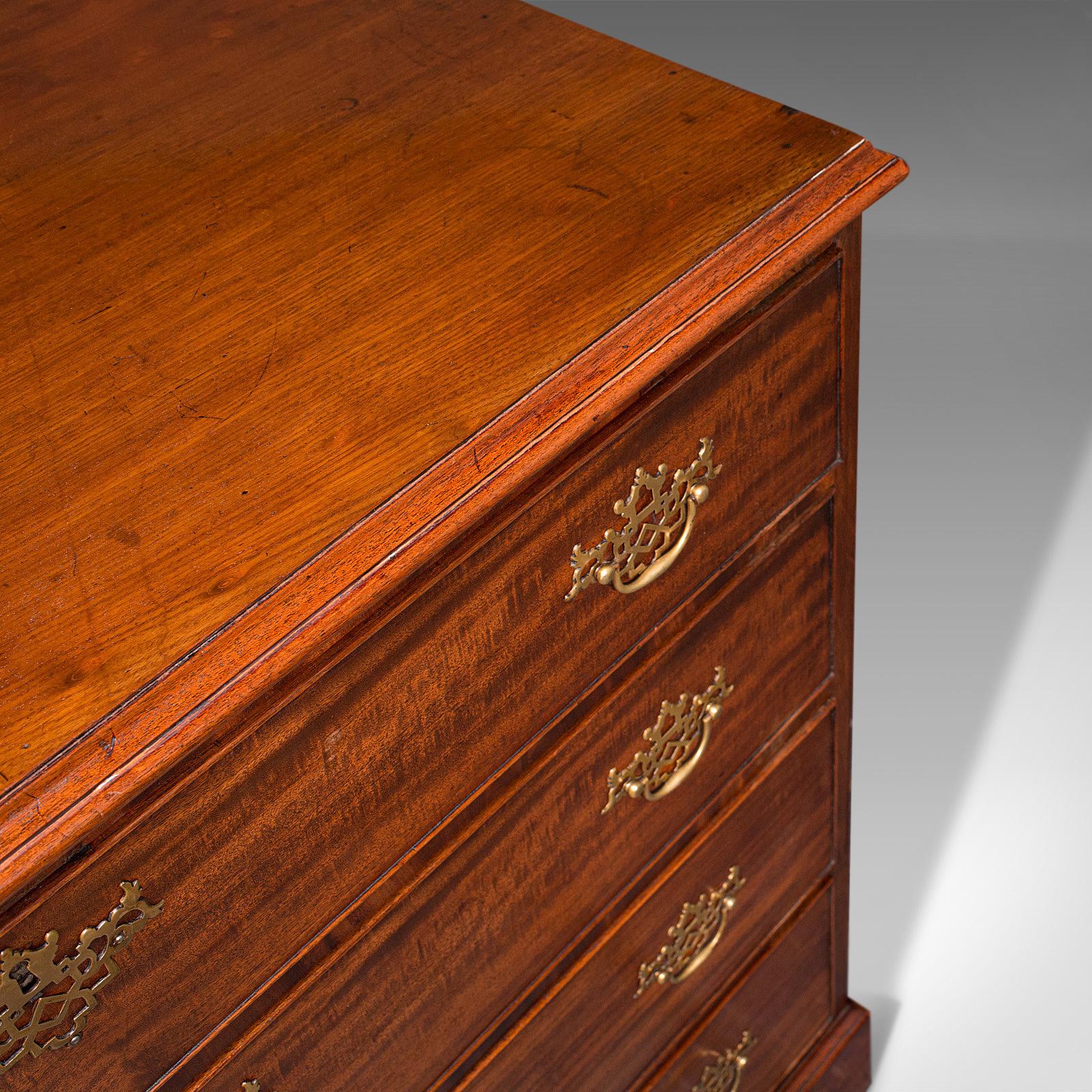 Antique Gentleman's Chest of Drawers, English, Mahogany, Bedroom, Georgian, 1800 For Sale 1