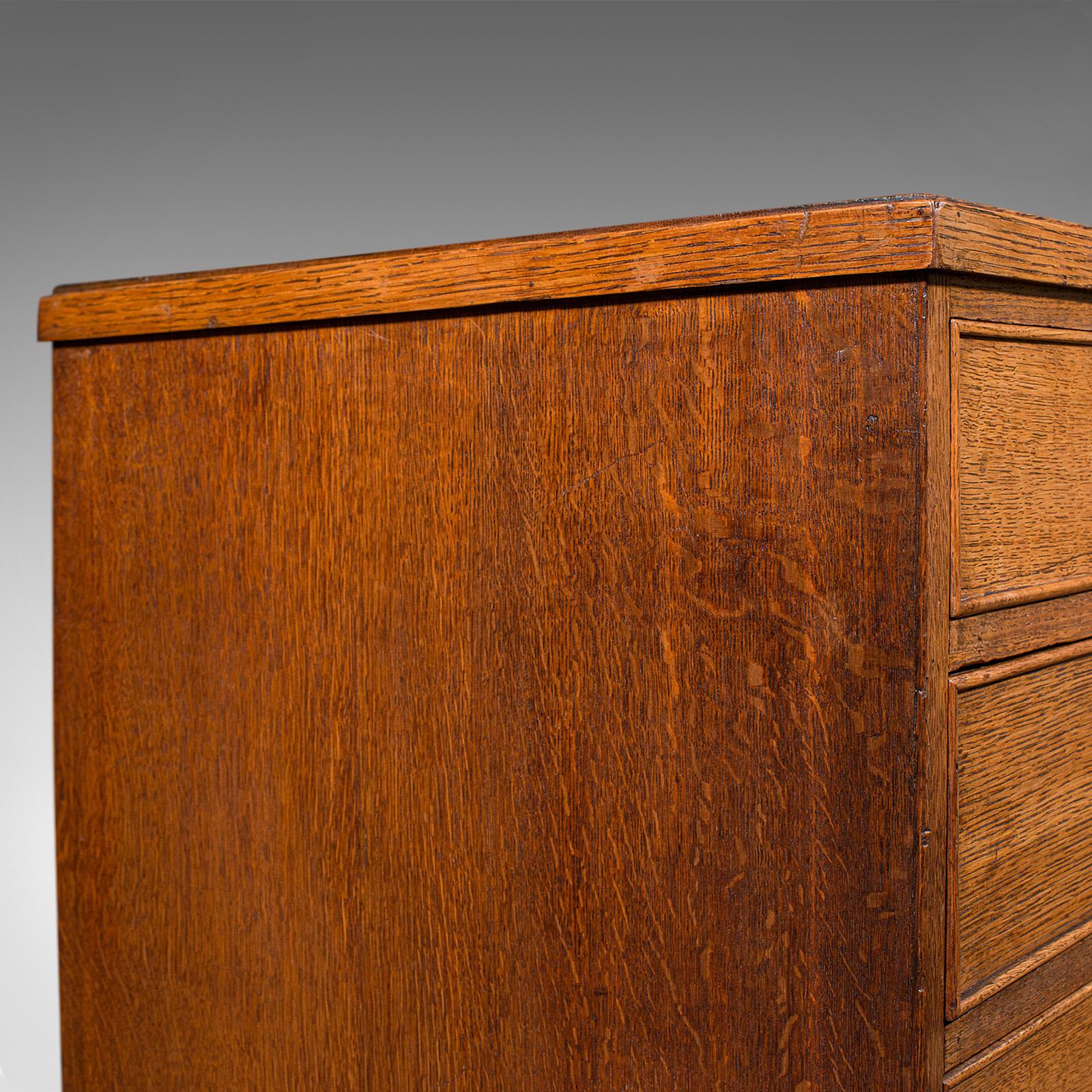 Antique Gentleman's Chest of Drawers, English, Oak, Tallboy, Georgian, c.1800 4