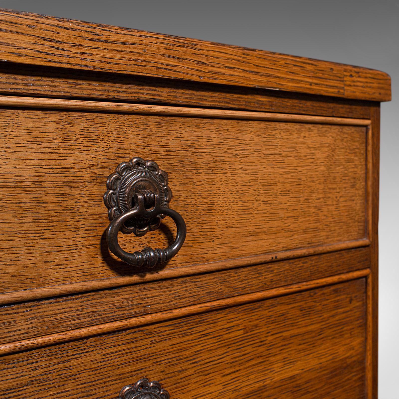 Antique Gentleman's Chest of Drawers, English, Oak, Tallboy, Georgian, c.1800 5