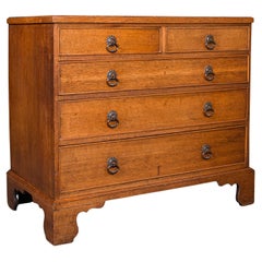 Antique Gentleman's Chest of Drawers, English, Oak, Tallboy, Georgian, c.1800