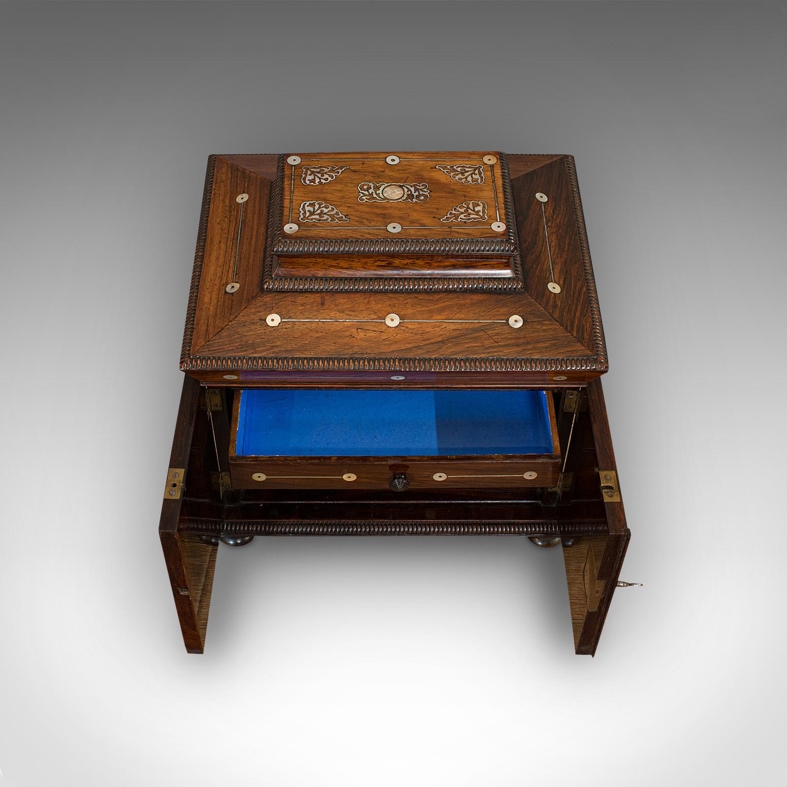 Antique Gentleman's Correspondence Box, Campaign, Travel Case, Regency 4