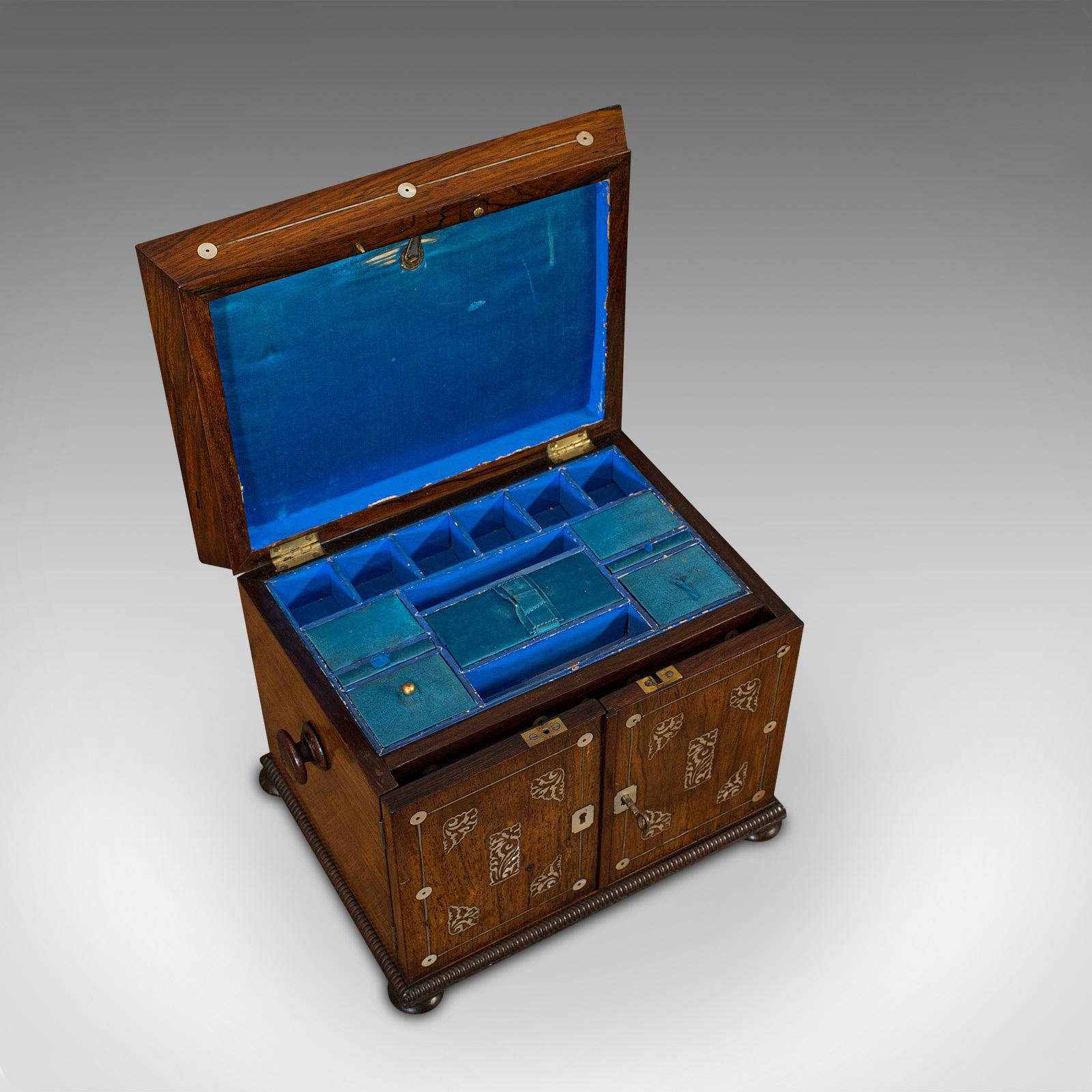 Antique Gentleman's Correspondence Box, Campaign, Travel Case, Regency 2
