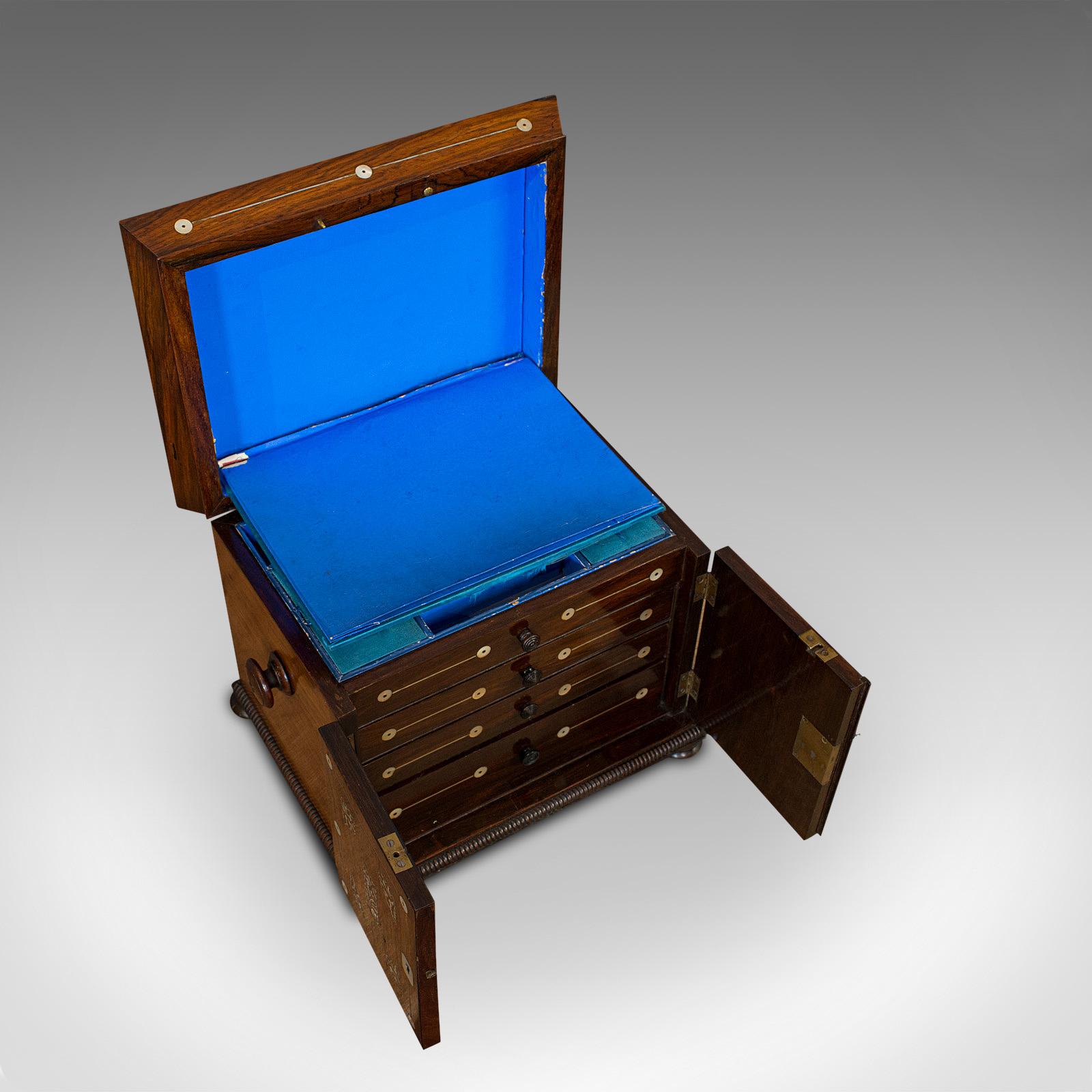 Antique Gentleman's Correspondence Box, Campaign, Travel Case, Regency 3
