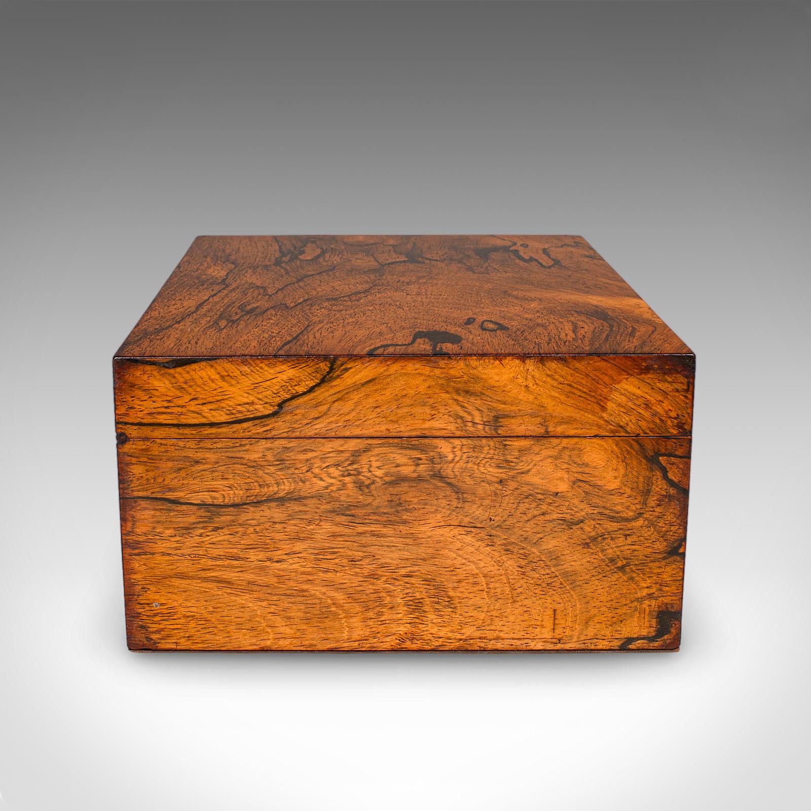 Antique Gentleman’s Document Box, English, Keepsake Case, Regency, Circa 1820 (Rosenholz) im Angebot