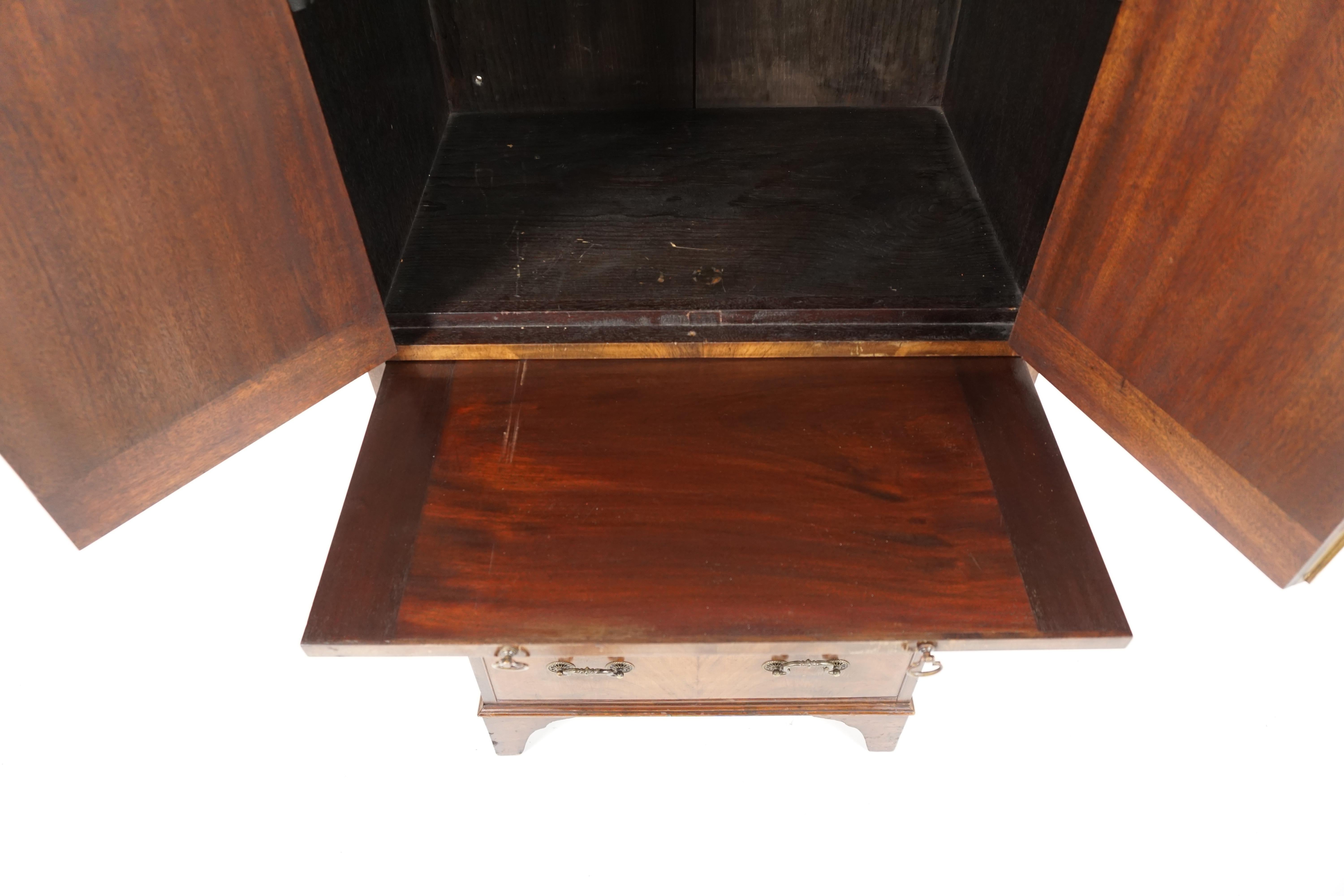 Hand-Crafted Antique Gentleman's Dresser, Walnut Chest of Drawers, Scotland 1930, B1857