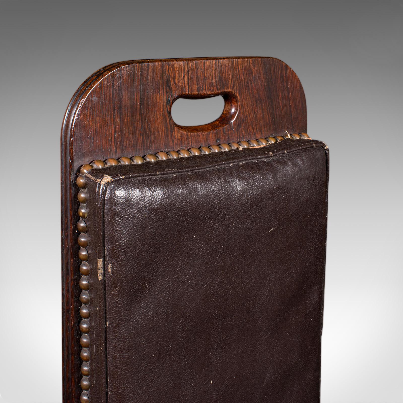 Antique Gentleman's Gout Stool, English, Leather, Occasional Foot Rest, Georgian 2