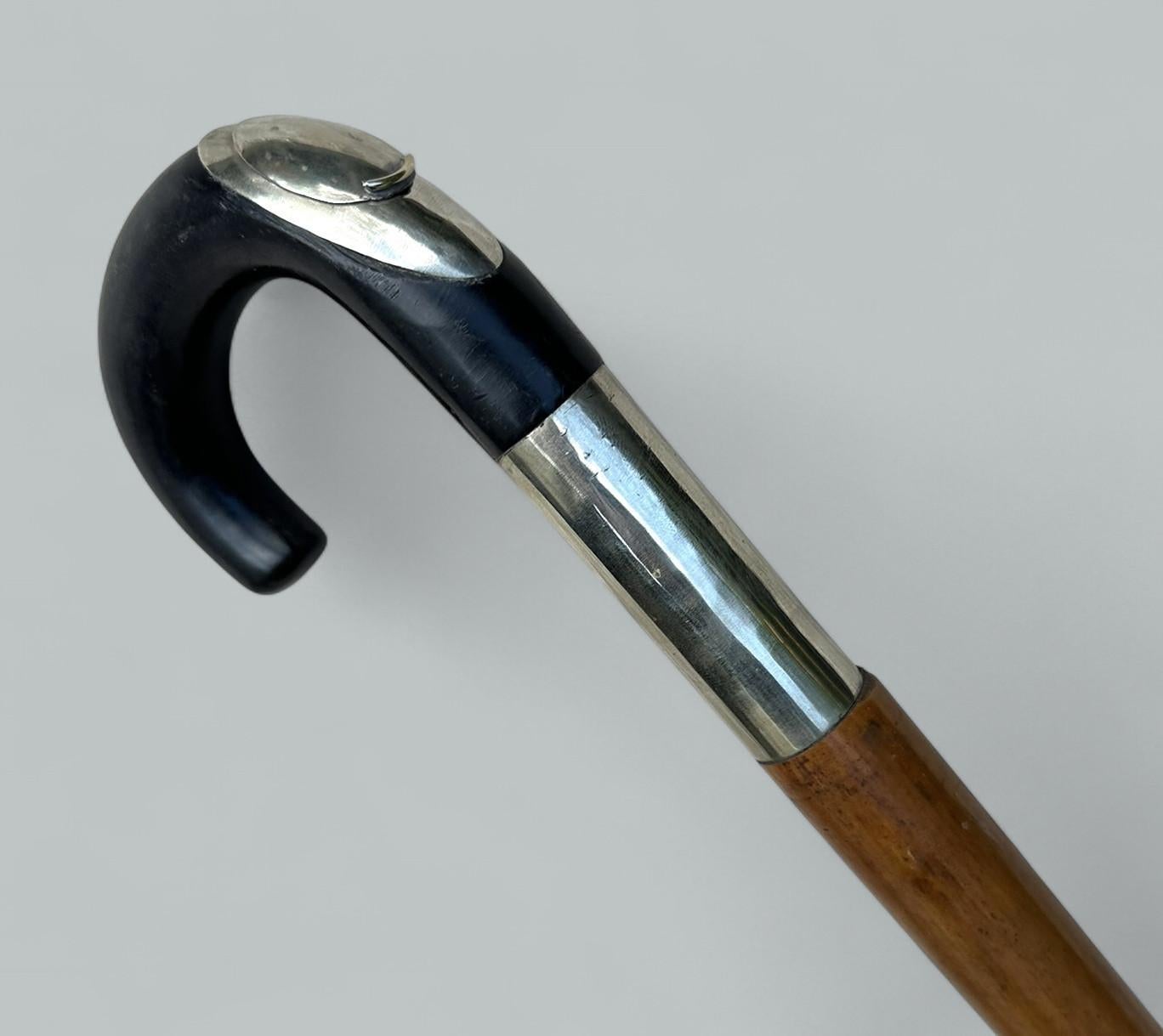 Antiguo bastón de caballero para medir caballos Bastón de plata de ley Artilugio 19C en Bueno estado para la venta en Dublin, Ireland