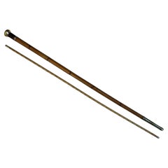 Ancienne canne en bambou à mesurer pour homme et femme RARE