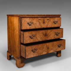 Antique Gentleman's Lowboy, English, Burr Walnut, Chest of Drawers, Georgian