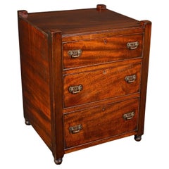 Antique Gentleman's Nightstand, English, Bedside Chest of Drawers, Georgian