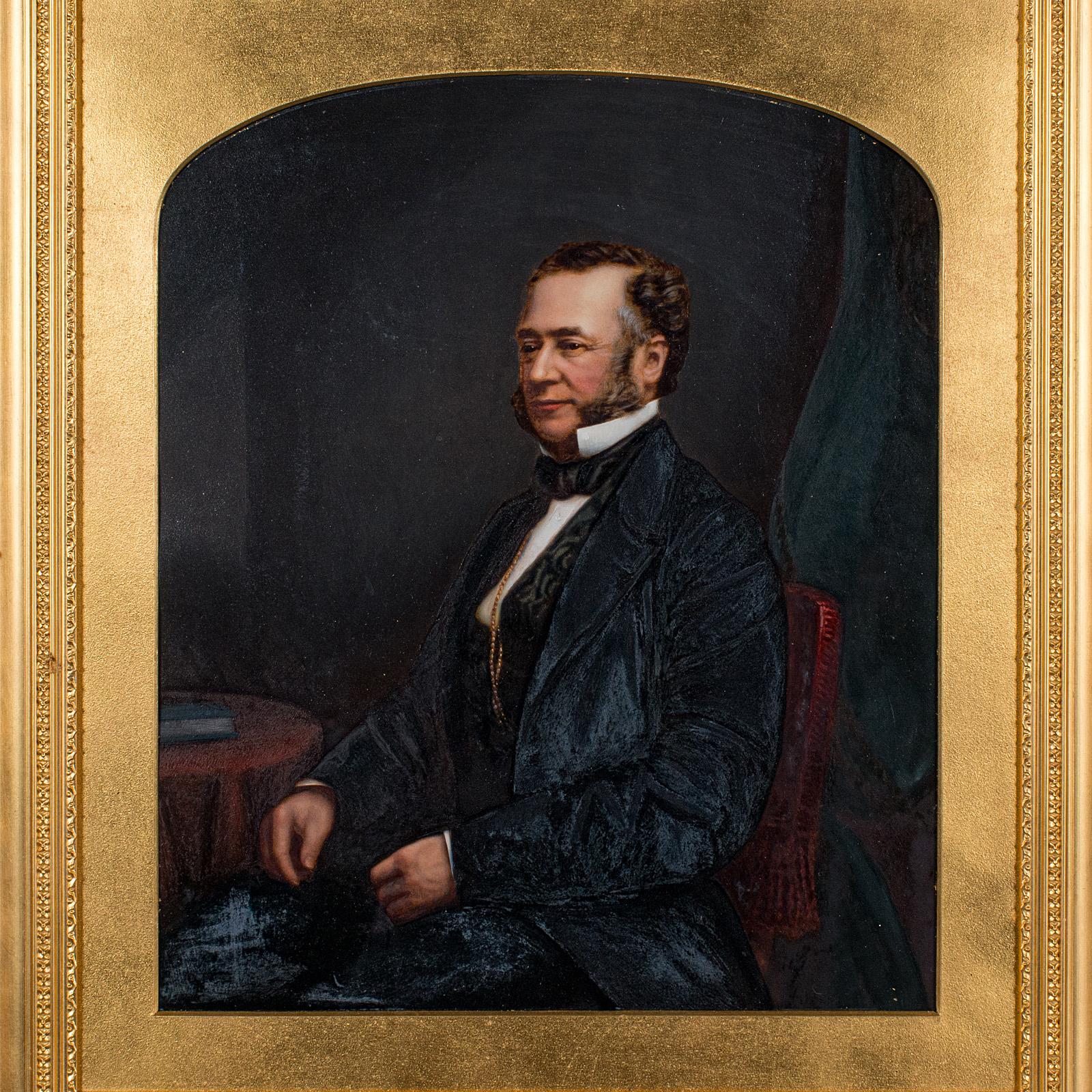 Antique Gentleman's Portrait, English School, Framed, Painting, Art, Edwardian In Good Condition For Sale In Hele, Devon, GB