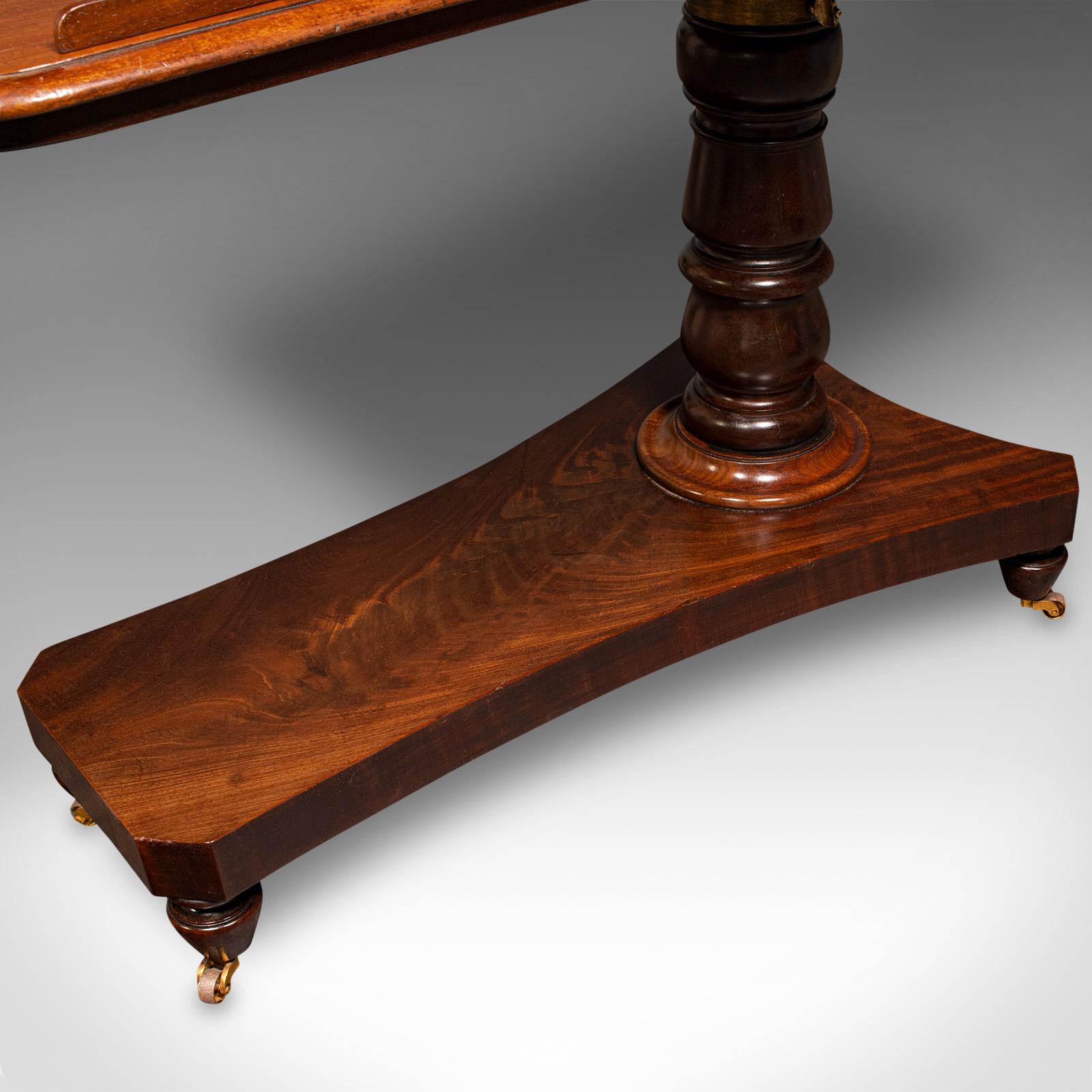 Antique Gentleman's Reading Table, English, Adjustable, Writing Desk, Victorian 5