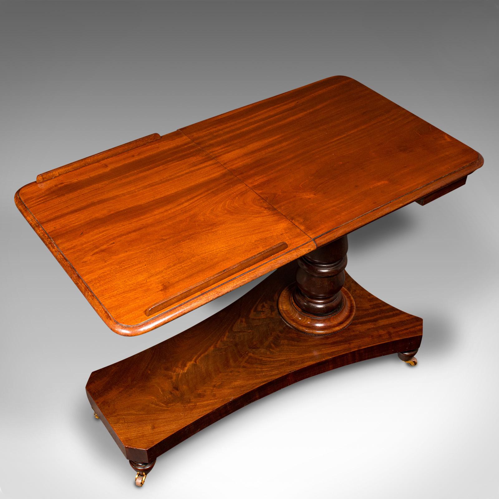 Antique Gentleman's Reading Table, English, Adjustable, Writing Desk, Victorian 2