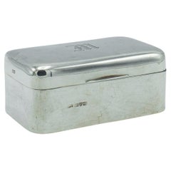 Antique Gentleman's Soap Case, English, Silver, Travelling Box, Edwardian, 1910