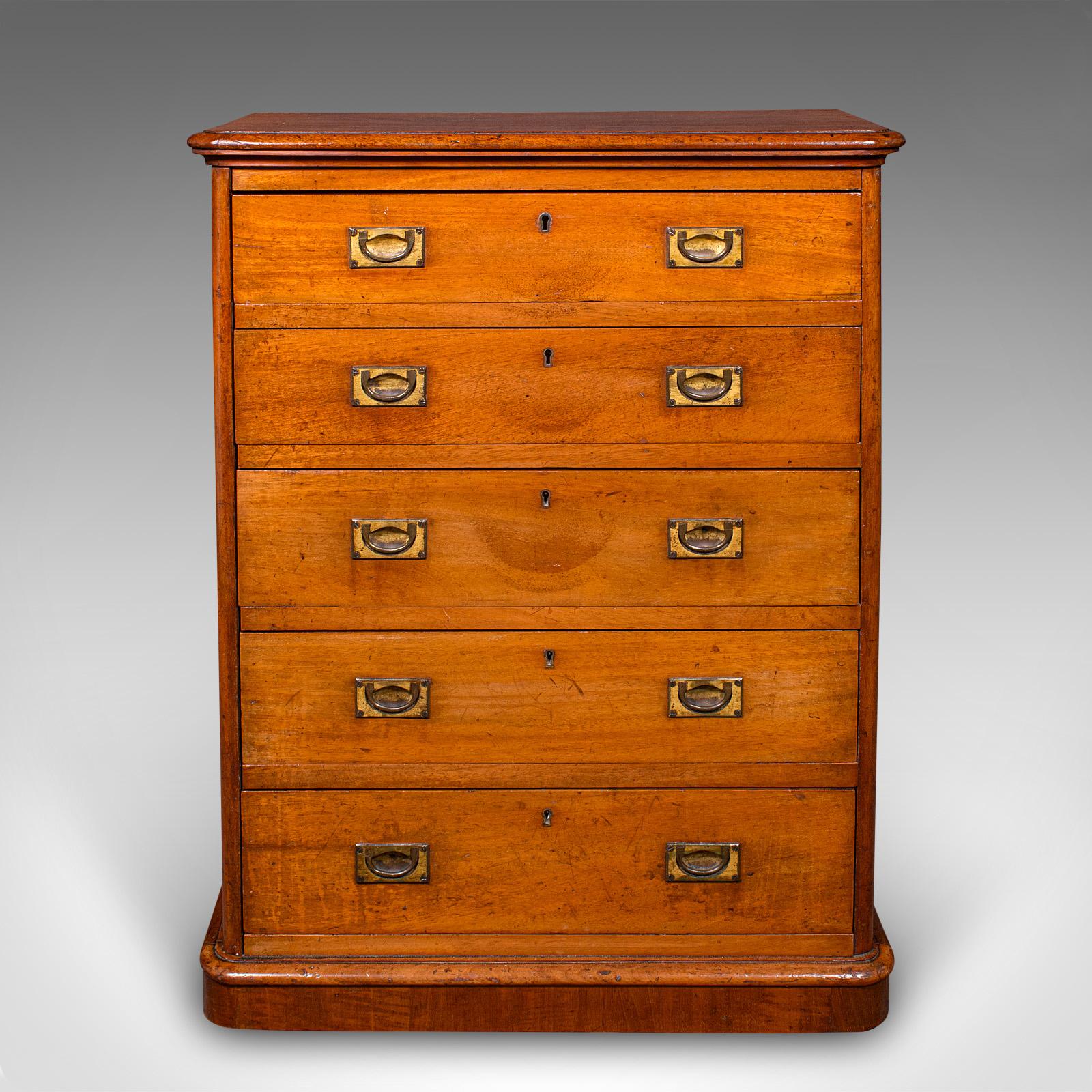 Early Victorian Antique Gentleman's Sporran Chest, Scottish, Sock Drawers, Victorian, Circa 1850 For Sale