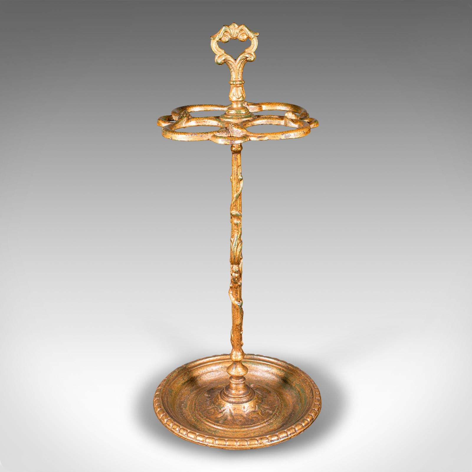 Apogée victorien Antiquity Gentleman's Stick Stand, English, Hallway Umbrella Loop, Victorian, 1860 en vente
