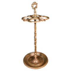 Antique Gentleman's Stick Stand, English, Hallway Umbrella Loop, Victorian, 1860