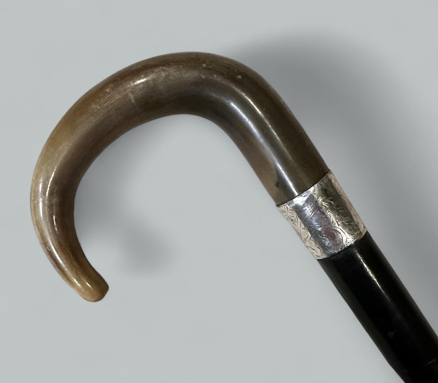 Espada de caballero antigua Bastón inglés de madera de plata de ley 1913 Pulido en venta