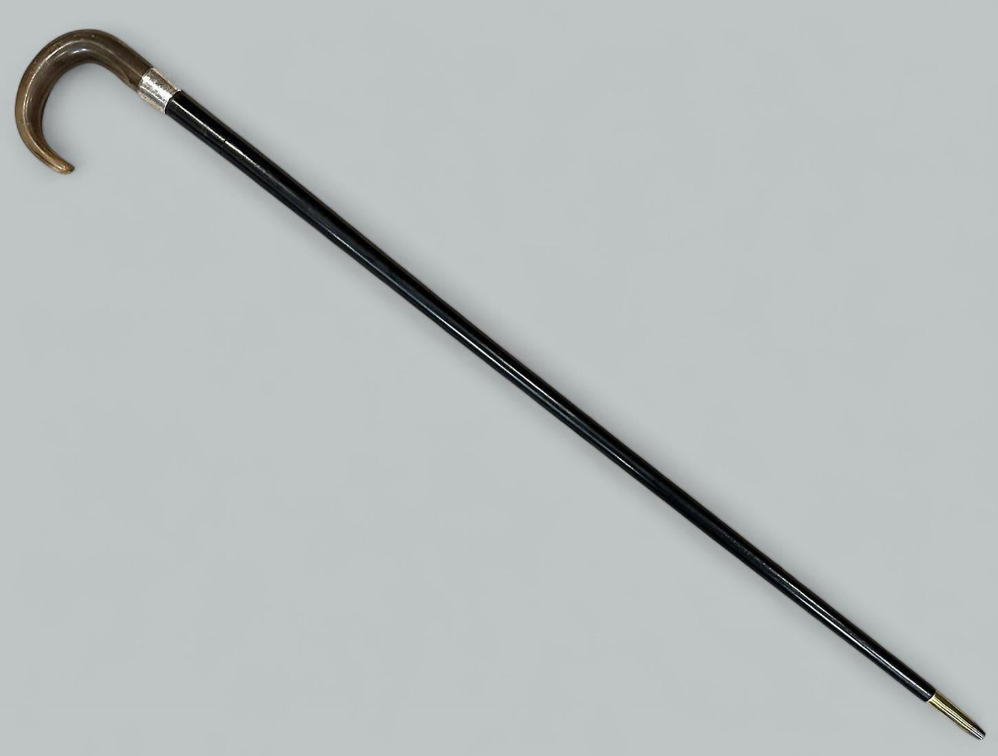 Espada de caballero antigua Bastón inglés de madera de plata de ley 1913 Plata esterlina en venta