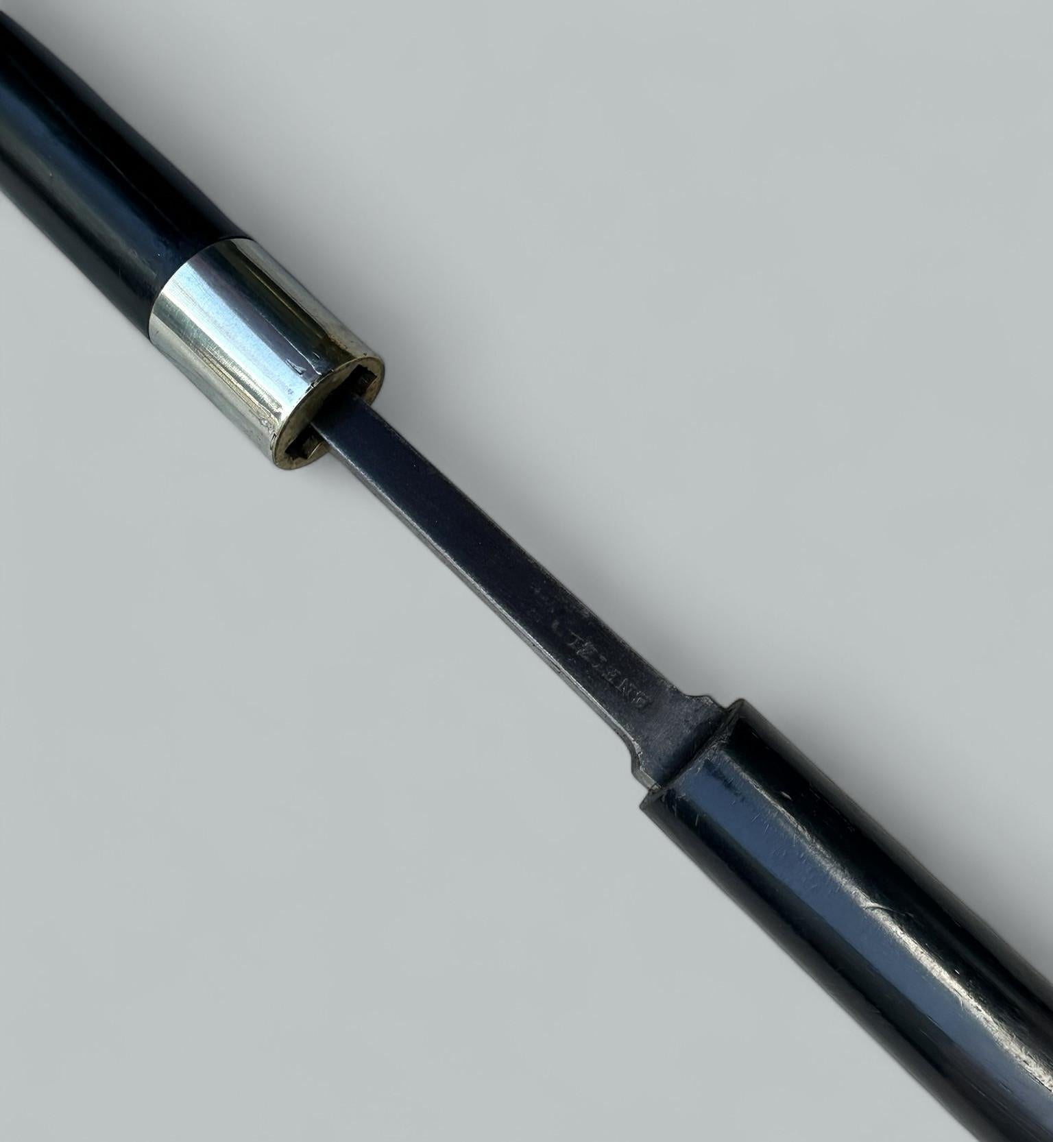 Ancienne canne épée pour homme en argent Sterling Ebony Wooden 19th Ct Bon état - En vente à Dublin, Ireland