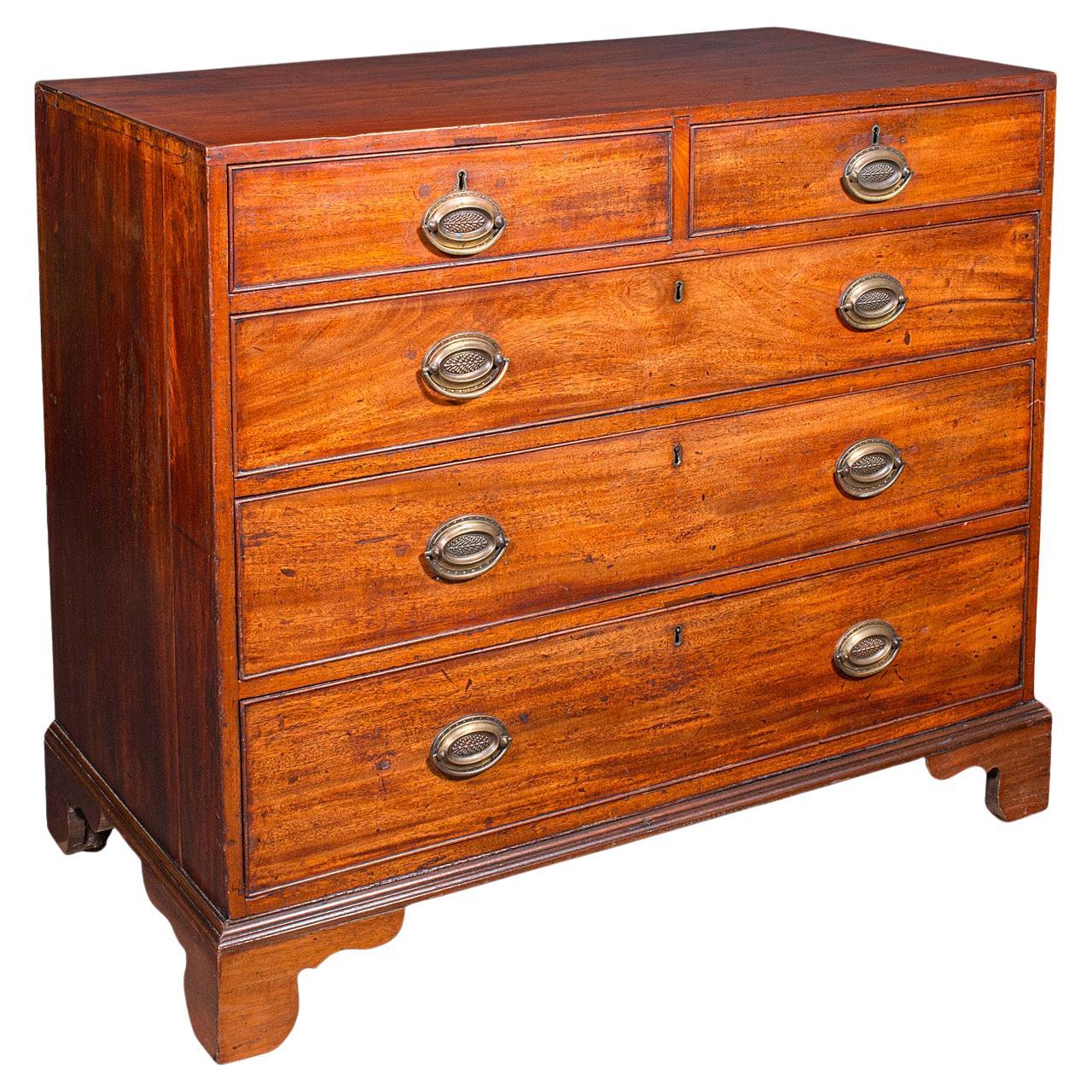 Antico cassettone da gentiluomo, cassettiera, casa di campagna, Georgian House, C.C. 1790 in vendita