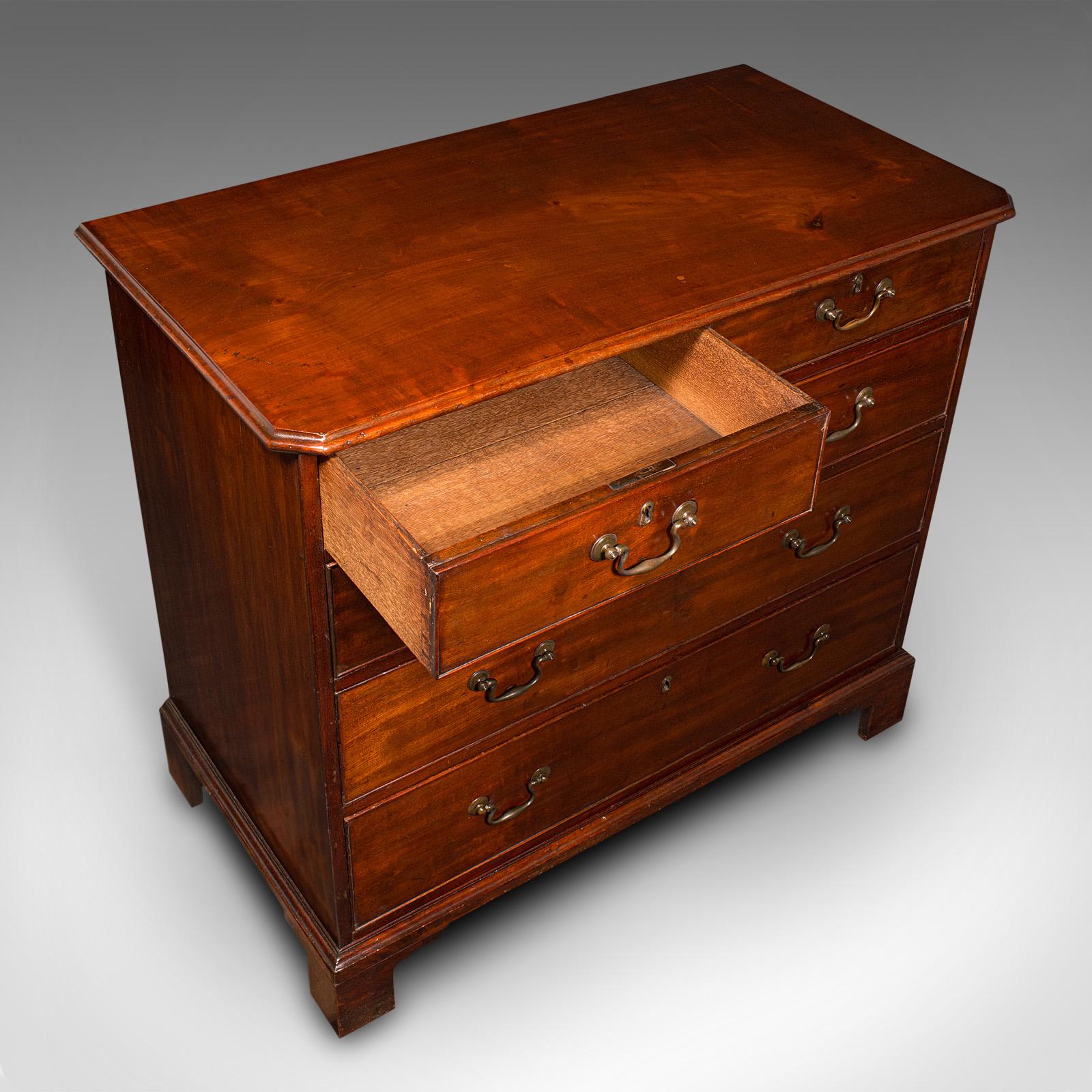 Antique Gentleman's Tallboy, English, Chest of Drawers, Georgian, Circa 1790 For Sale 1