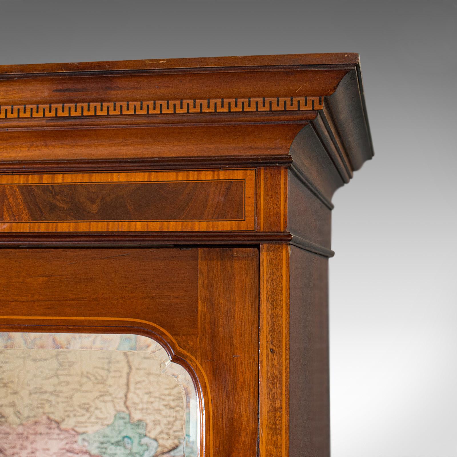 Antique Gentleman's Triple Wardrobe, English, Mahogany, Cabinet, Victorian, 1880 In Good Condition In Hele, Devon, GB