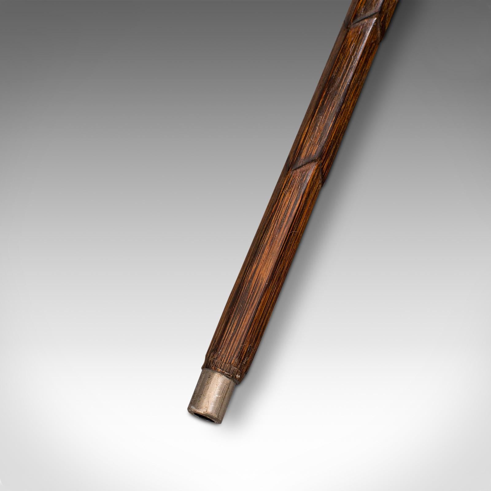 Antique Gentleman's Walking Stick, English, Coromandel, Silver, Cane, Edwardian 5