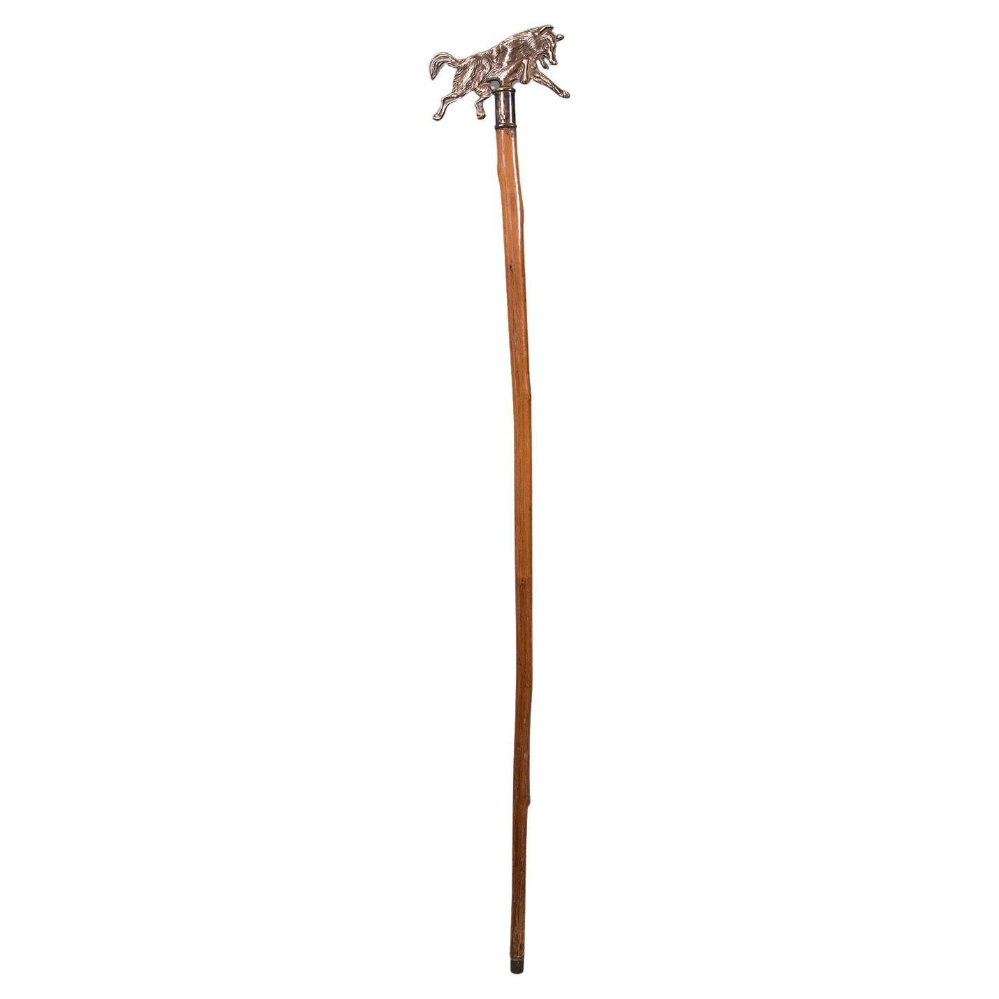 Antique Gentleman's Walking Stick, German, Cane, Black Forest, Edwardian, C.1910