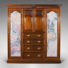 Antique Gentleman's Wardrobe, Walnut, Compactum, Waring and Gillow, Victorian