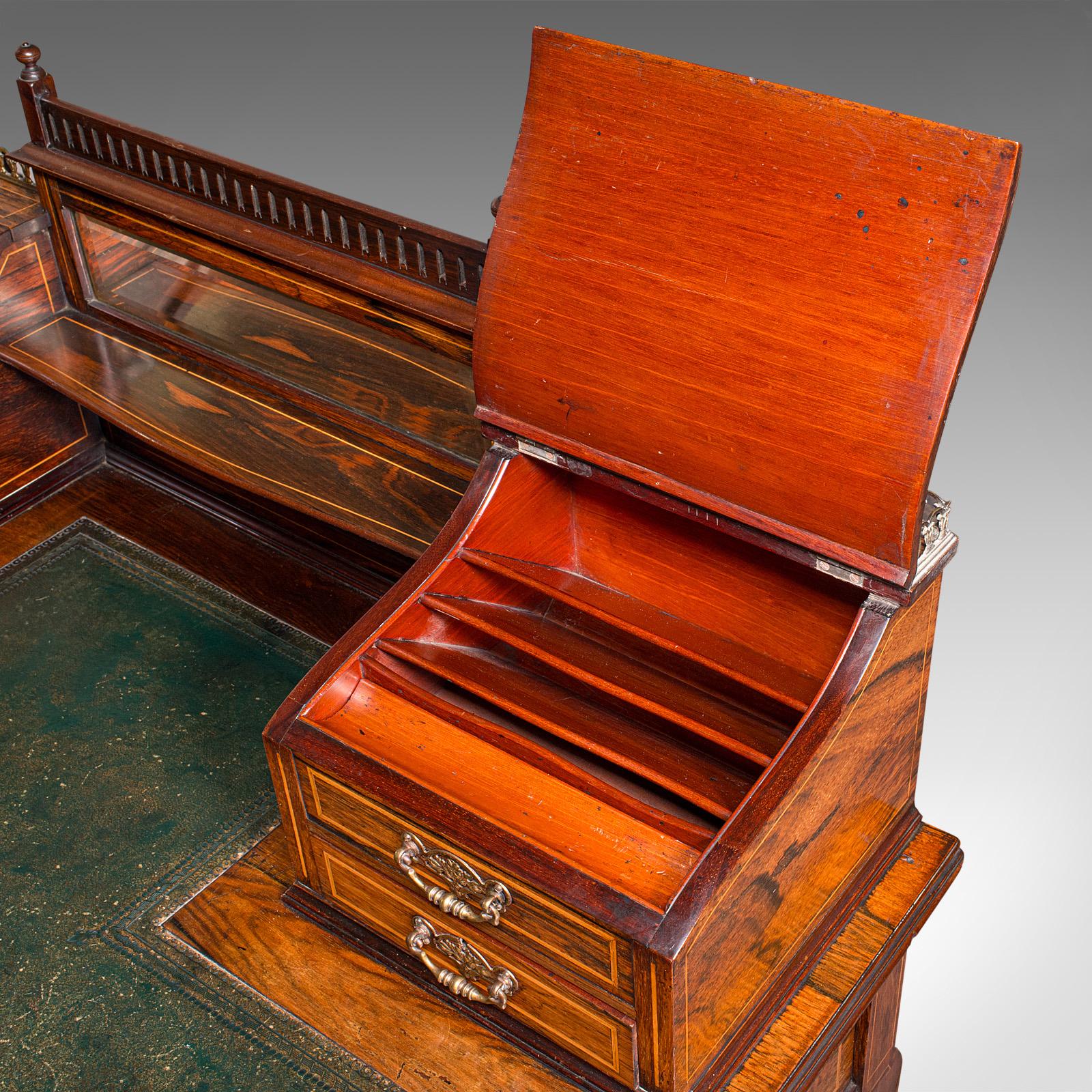 Antique Gents Correspondence Desk, English, Writing Table, Victorian, Circa 1900 For Sale 3