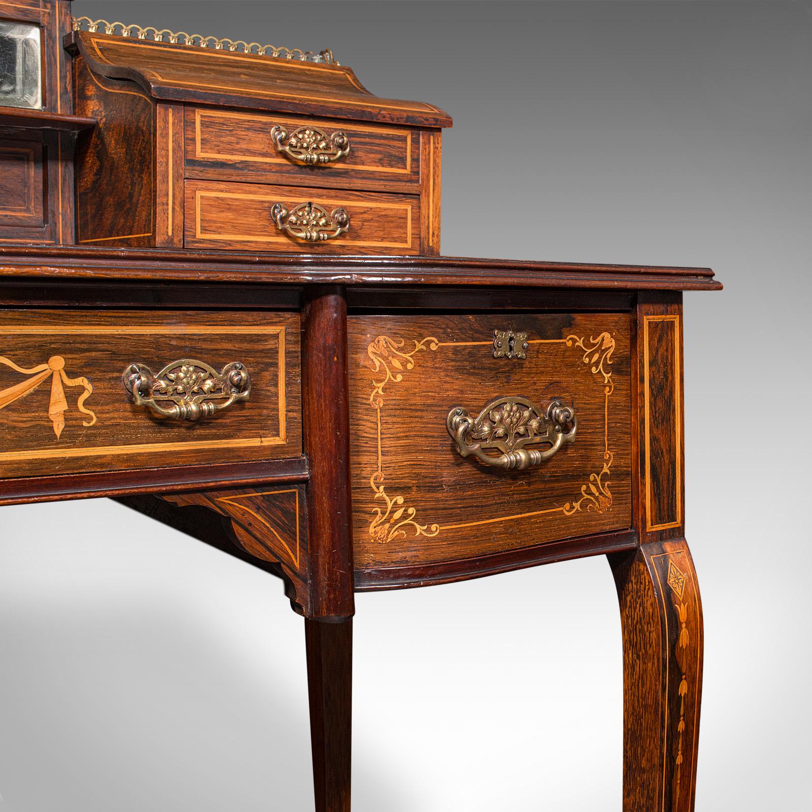 Antique Gents Correspondence Desk, English, Writing Table, Victorian, Circa 1900 For Sale 5